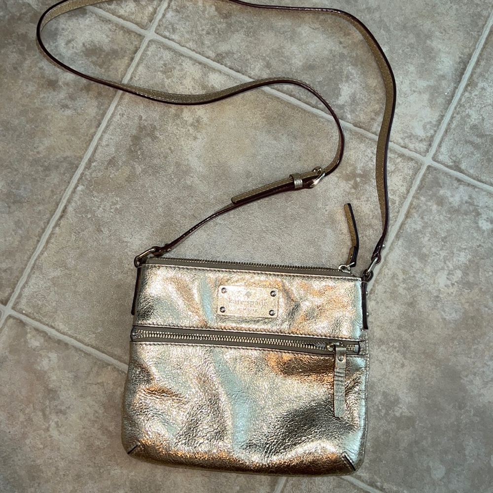 Kate Spade gold crossbody bag
